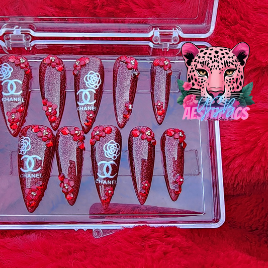 Ruby Radiance Luxurious Press-On Nails