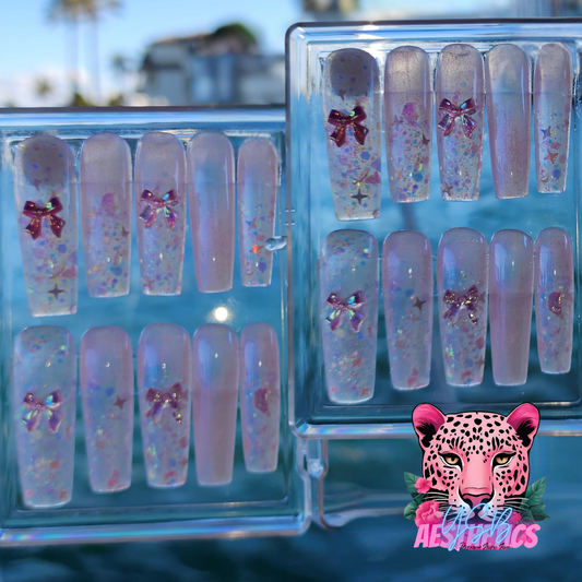 Blushing Bows Luxurious Press-On Nails